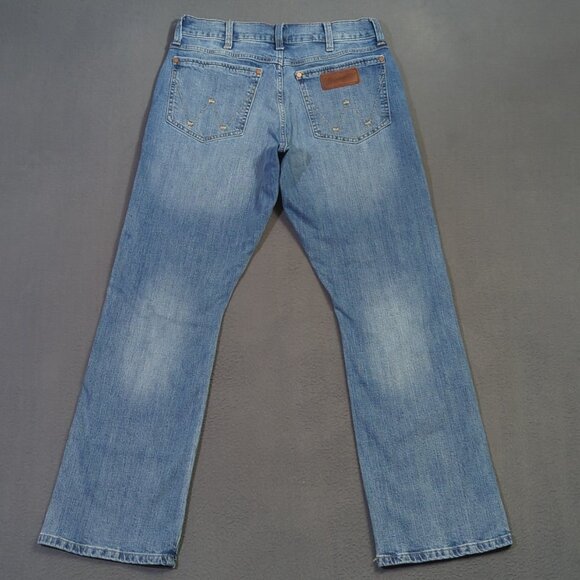 Wrangler Jeans Men's 30x32 Fits 30x30 Blue Retro Relaxed Boot Western Denim - Picture 3 of 11